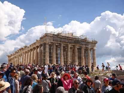 El Partenón en la Acrópolis de Atenas, Grecia, el pasado 14 de marzo.