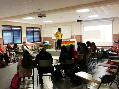 Una clase de educación en diversidad organizada por la asociación Diversas, de Santa Cruz de Tenerife, en una imagen cedida.