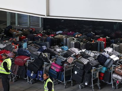 Área de maletas pérdidas en el aeropuerto de Heathrow (Londres)