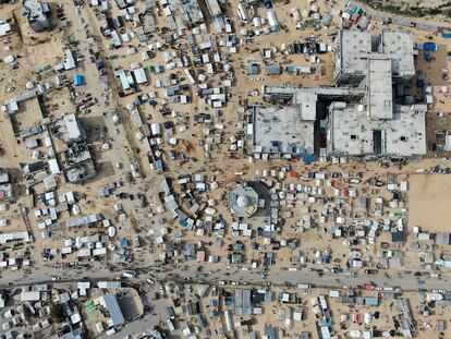 Vista aérea de una zona de refugiados palestinos en Gaza.
