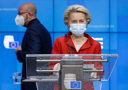 Ursula Von Der Leyen em Bruxelas, em 29 de outubro.