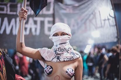 Ato "Ele Não" em protesto contra a candidatura de Jair Bolsonaro, em setembro de 2018.