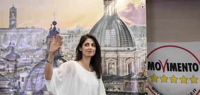 Virginia Raggi, prefeita de Roma, do Movimento 5 Estrelas. 