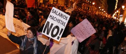 Manifestação do Dia Internacional da Mulher em Madri, em 2010.