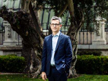 Félix Bolaños, en la sede del ministerio de la calle San Bernardo de Madrid.