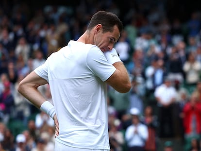 Andy Murray, durante el acto celebrado tras su derrota en el dobles.