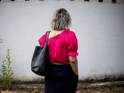 La madre del niño que denuncia acoso escolar, en una imagen tomada el pasado viernes.