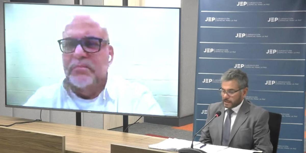 Salvatore Mancuso durante la audiencia de ese viernes 17 de noviembre de 2023.