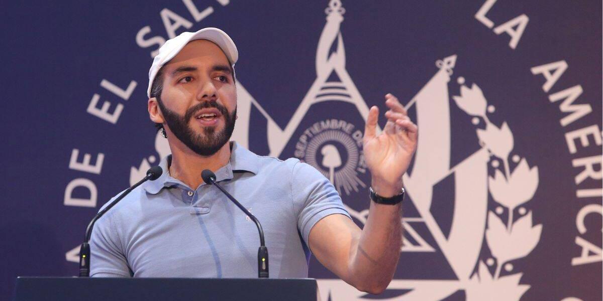 El presidente de El Salvador, Nayib Bukele, durante las elecciones del domingo 4 de febrero de 2024.