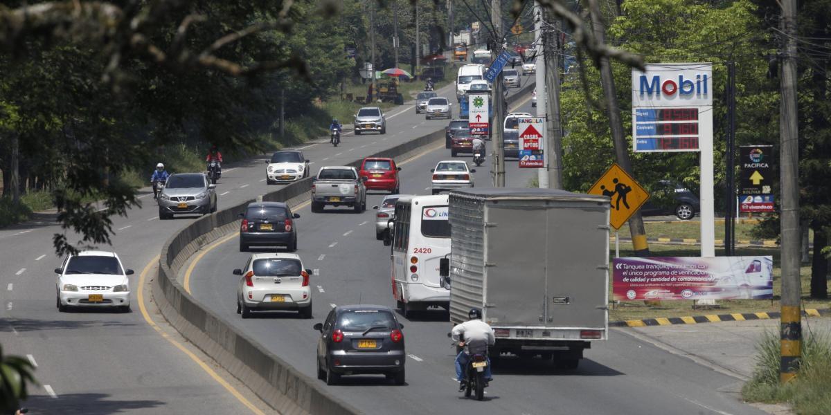 Carretera entre Cali y Jamundí