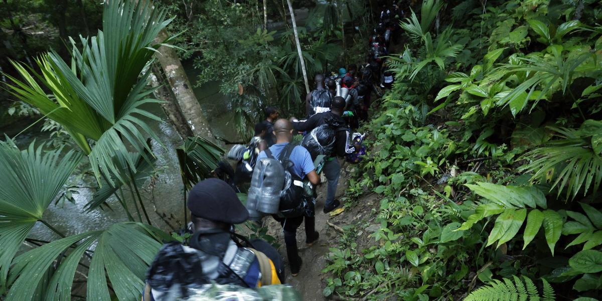 En la selva del Darién, los pasos y los resoplidos de sofoco de los migrantes haitianos se mezclan con el “an alè” (“vamos”, en creole) de los “guías” que los llevan hasta la frontera de Panamá.