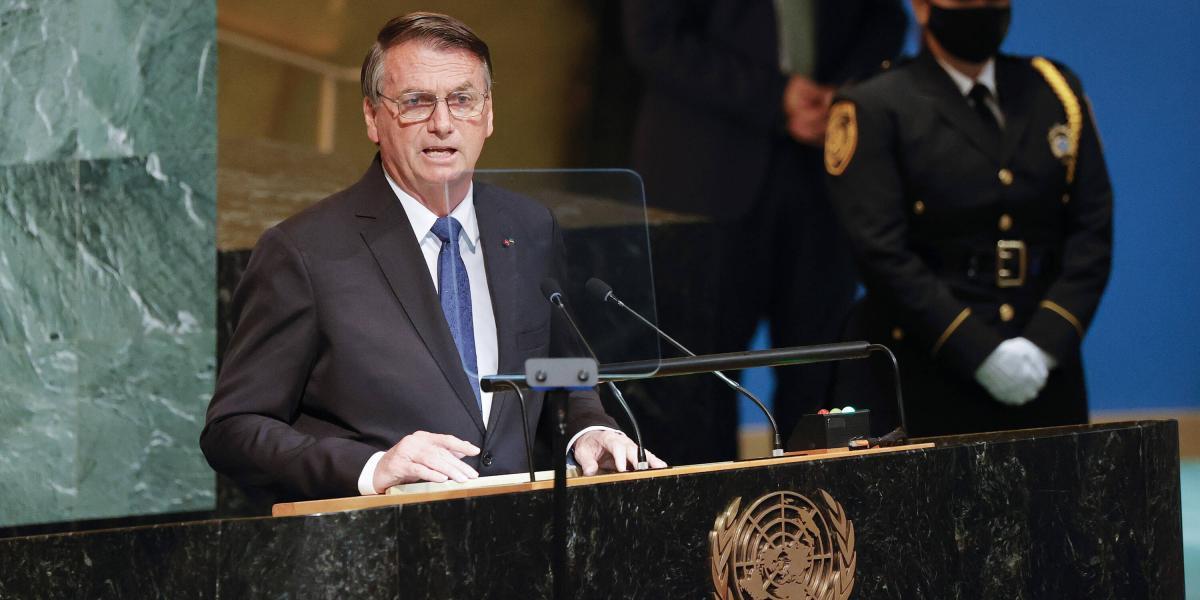 Jair Bolsonaro en la Asamblea General de la ONU.