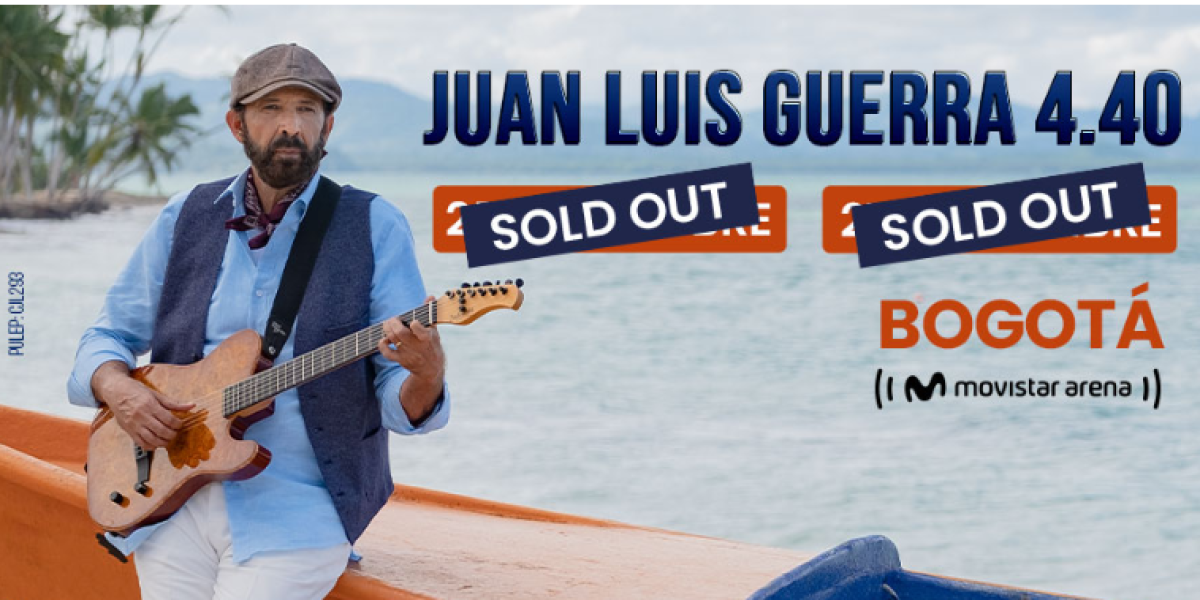 Juan Luis Guerra se presentó el 25 y 27 de noviembre en Bogotá.