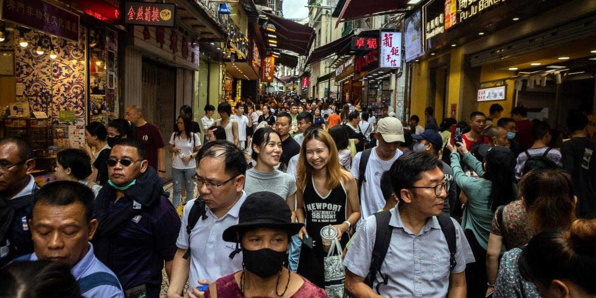 Vista de una calle en China.