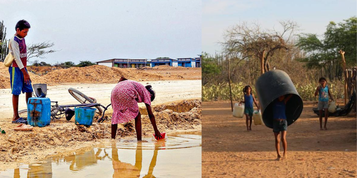 Imágenes de la escasez de agua en La Guajira