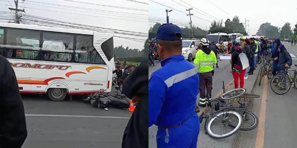 Grave accidente en glorieta Siberia