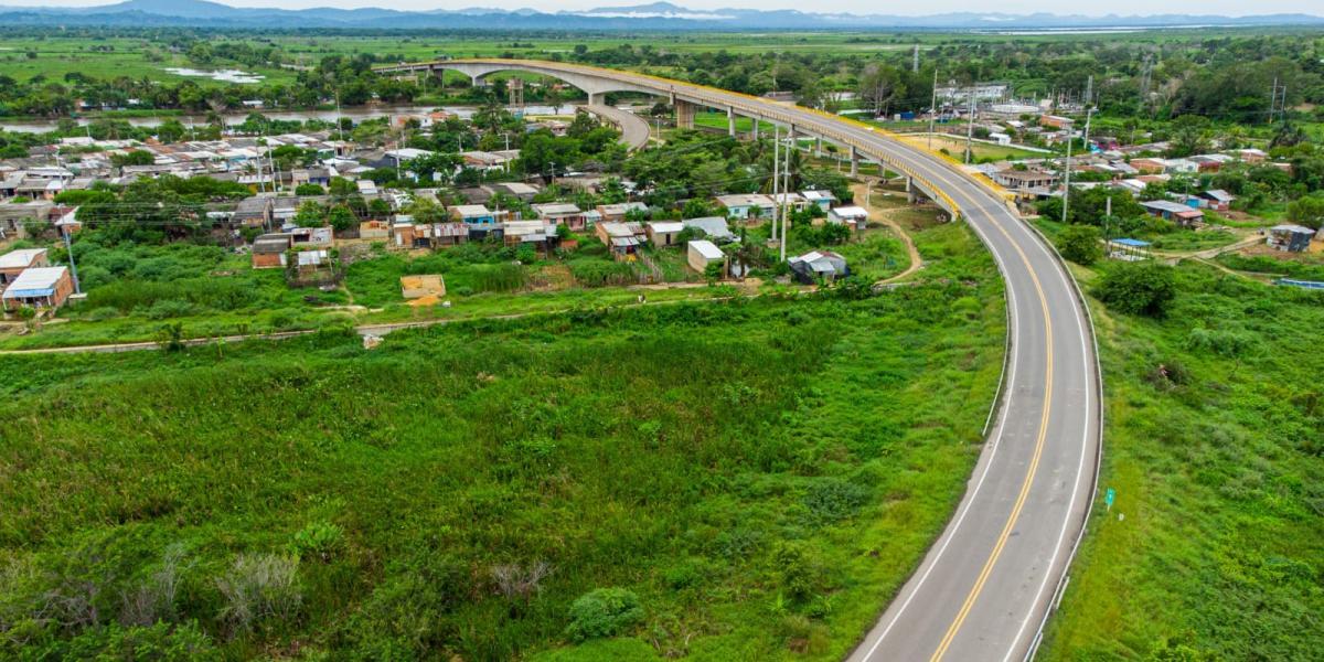 Aspecto general de la Autopista del Caribe que conecta a los departamentos de Bolívar y Atlántico.