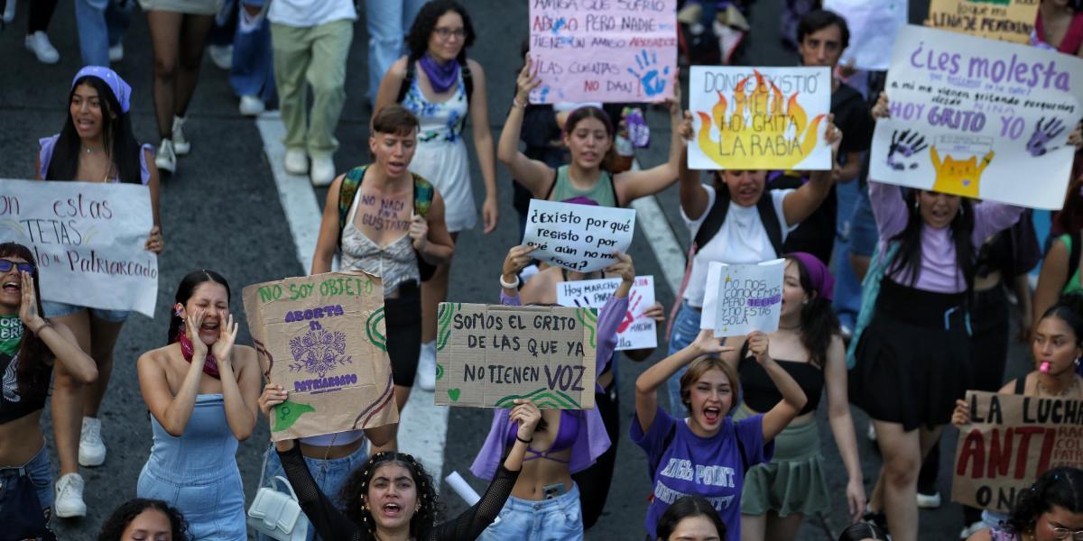 Manifestación contra las violencias hacia las mujeres.