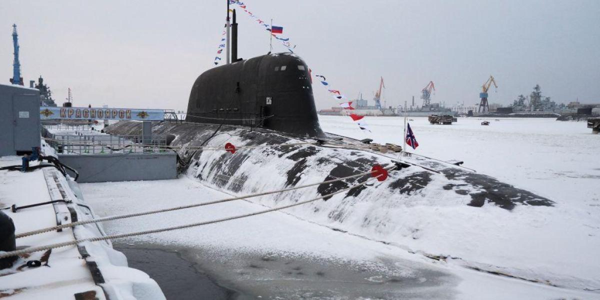 La flota rusa incluye un submarino pero sin armamento nuclear (foto de archivo de un submarino nuclear ruso). 