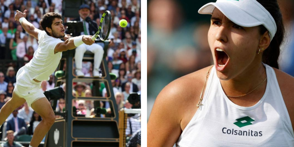 Alcaráz y Camila Osorio en Wimbledon