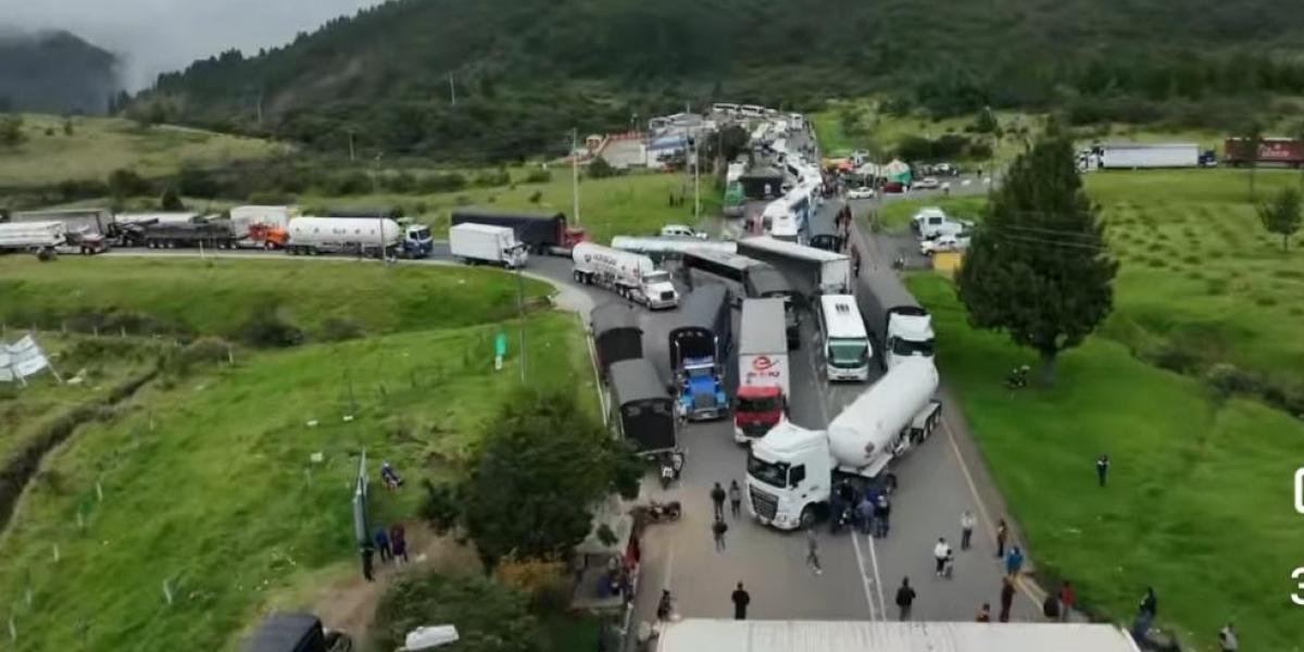 Bloqueo de los camioneros en Nariño.