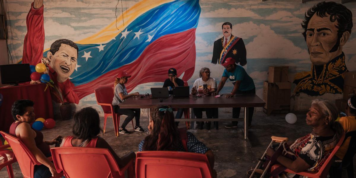 Partidarios del Presidente Nicolás Maduro de Venezuela durante un evento el mes pasado en Caracas, la capital.