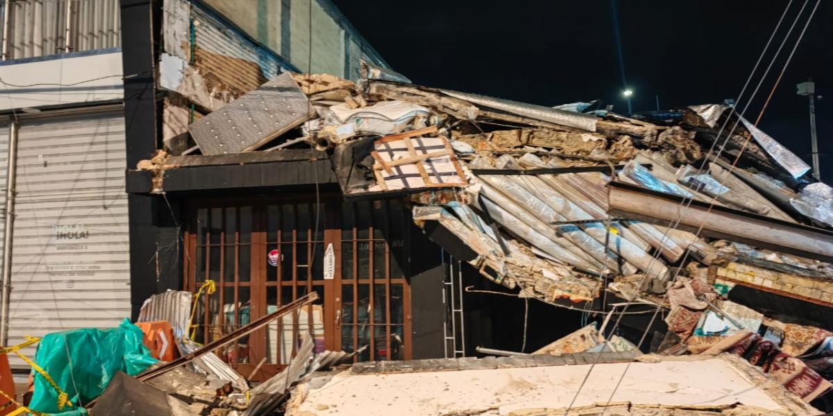 comerciantes, derrumbe, colapso, idiger alcaldía, barrios unidos