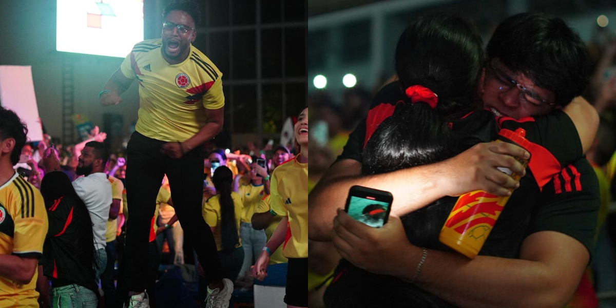 Celebración de Colombia por la semifinal de la Copa américa