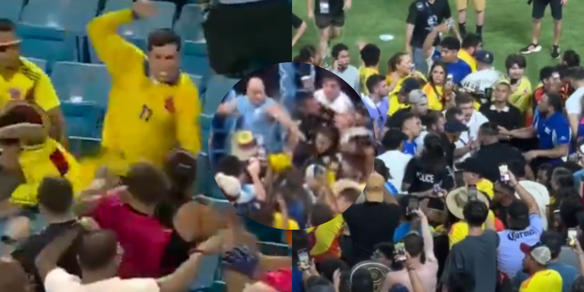 Pelea Colombia vs. Uruguay