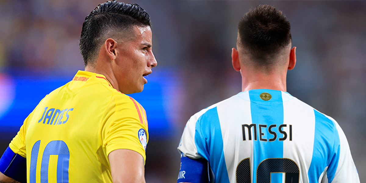 James Rodríguez y Lionel Messi en la Copa América 2024