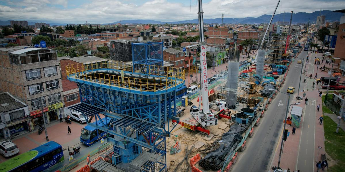 Así avanza el Metro de Bogotá en la Primera de mayo con 41 sur . Bogotá 16 de julio del 2024 Foto MAURICIO MORENO CEET EL TIEMPO