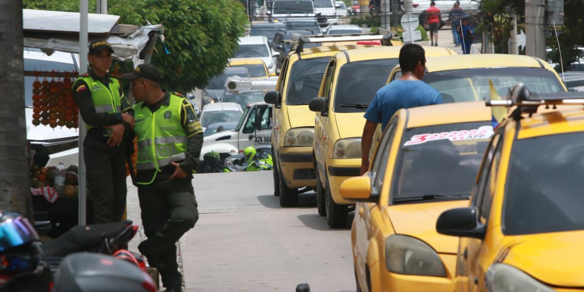 PROTESTA TAXISTAS EN BARRANQUILLA