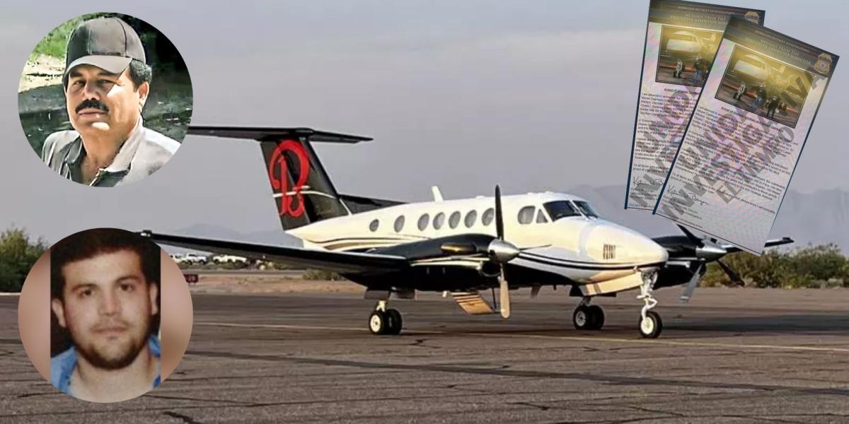 'Mayo' Zambada y Joaquín Guzmán López, fueron transportados en este avión