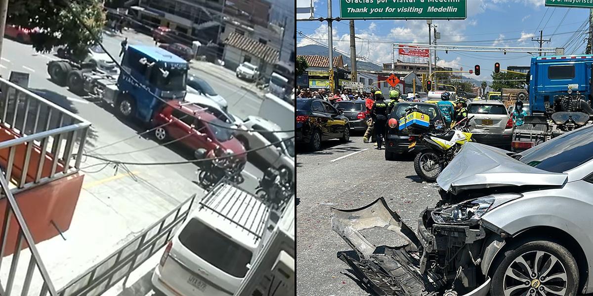 Choque múltiple en Medellín