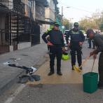 El sitio donde estaba el vehículo, posible carro bomba.