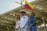 Honores al vicealmirante Juan Ricardo Rozo, comandante de la Armada de Colombia