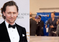 Tom Hiddleston fue visto en el aeropuerto El Dorado en Bogotá.