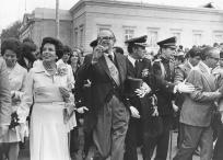 Cecilia Caballero y su esposo, el expresidente liberal Alfonso López Michelsen, el día que llegaron a la Presidencia en 1974.