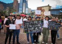 Sobrevivientes de las Ecosieg en la marcha del orgullo Lgbtiq+ del 30 de junio de 2024.