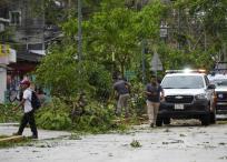 Tulum, estado de Quintana Roo, México, tras el paso del huracán Beryl.