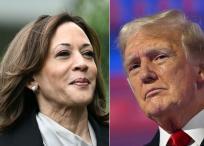 La vicepresidenta de Estados Unidos, Kamala Harris, y el expresidente Donald Trump.