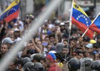 Protestas en Caracas tras los resultados de las elecciones en Venezuela.