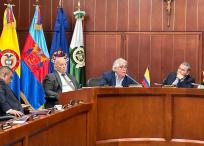 Otty Patiño y Augusto Rodríguez ante la Comisión Segunda del Senado.