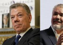 Juan Manuel Santos e Iván Duque, expresidentes de Colombia.