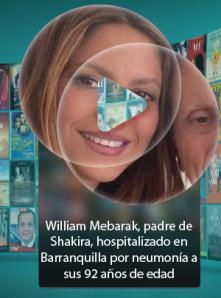 William Mebarak, padre de Shakira, hospitalizado en Barranquilla por neumonía a sus 92 años de edad