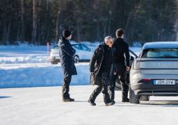 La prueba en el EX30 fue en Lulea, en el Golfo de Botnia.