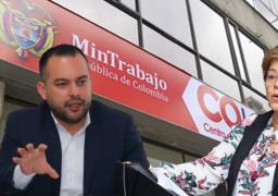 Edwin Palma, viceministro de Relaciones Laborales e Inspección y Gloria Inés Ramírez, ministra de Trabajo.