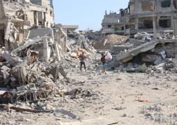 Edificios derrumbados tras la retirada del ejército israelí del barrio de Shujaiya, en Gaza.