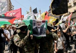 Despedida simbólica de Ismail Haniyeh en Beirut.