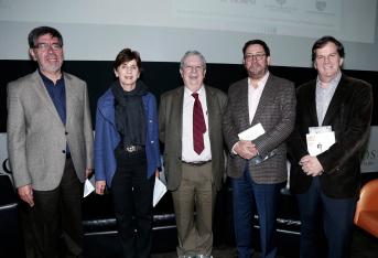 Germán Rey, Luisa Pizano, Francisco Cajiao, Rafael Santos y Roberto Pombo.